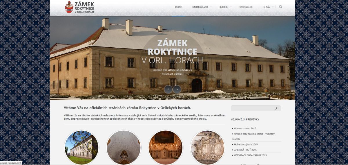 Nová podoba stránek Rokytnického zámku